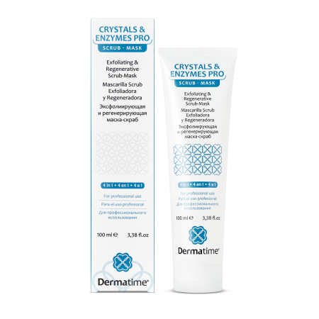 Эксфолиирующая и регенерирующая маска-скраб Dermatime, 100 мл (CRYSTALS & ENZYMES PRO Exfoliating & Regenerative Scrub-Mask)